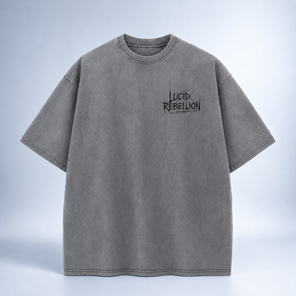 Lucid Rebellion T-Shirt Ash Grey Front