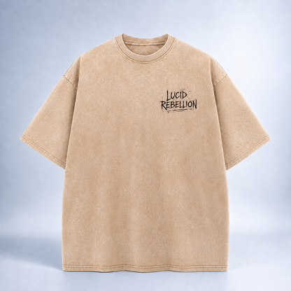 Lucid Rebellion T-Shirt Desert Sand Front